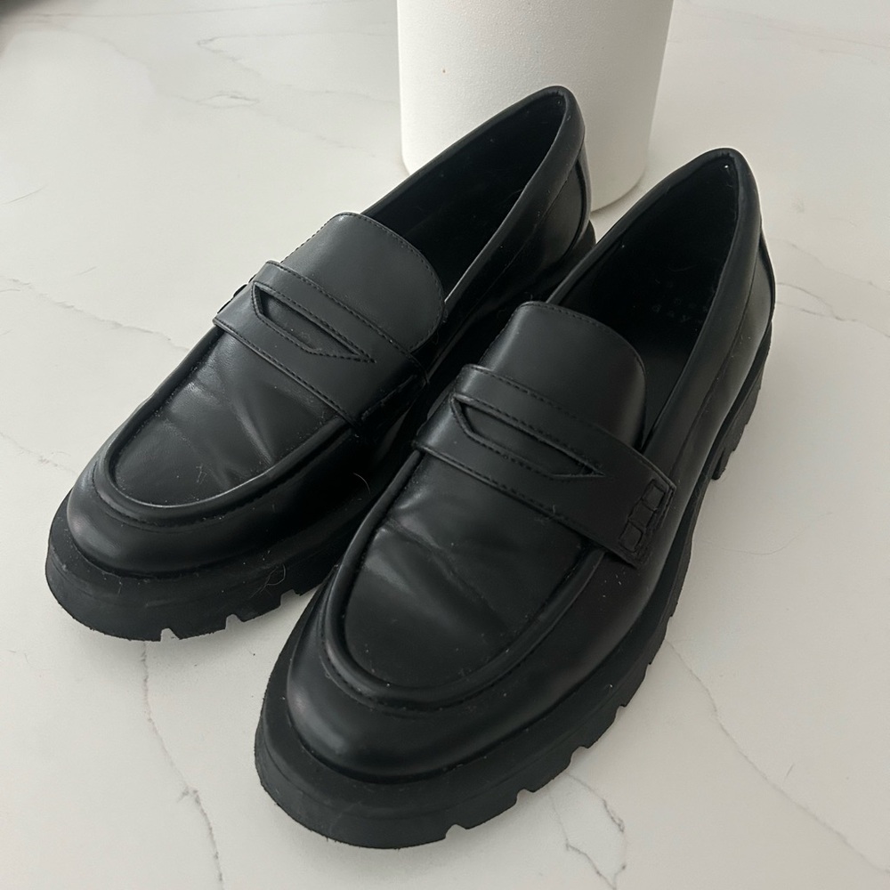 Black Leather Loafers